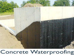 Waterproofing on concrete foundation wall by Foundation Specialists in Washington State
